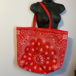 Levi’s Reusable Bandana Design Tote Bag Red